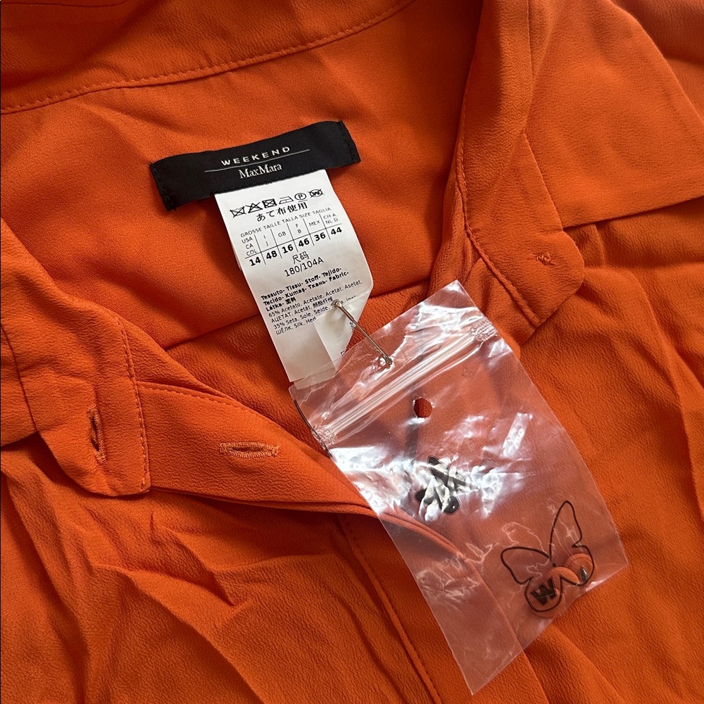 Weekend Max Mara Orange Midi Dress - Picture 2 of 6